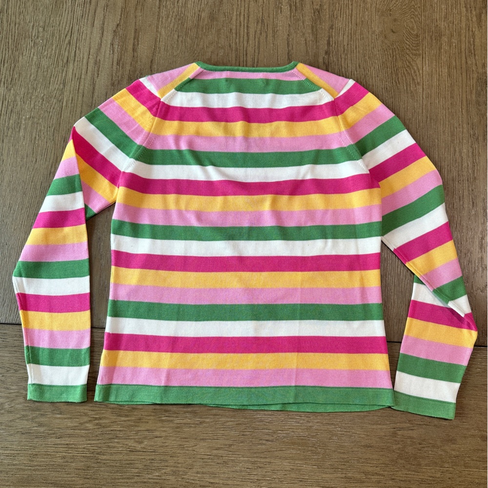 Fairway & Greene Women’s Striped V-Neck Sweater Size Medium - Picture 8 of 8